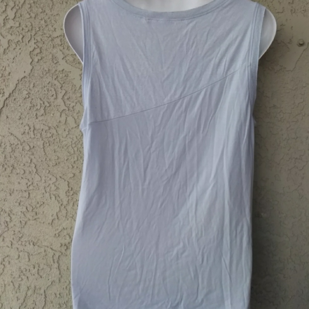 T Tahari gray rouched muscle tank top - Picture 7 of 8